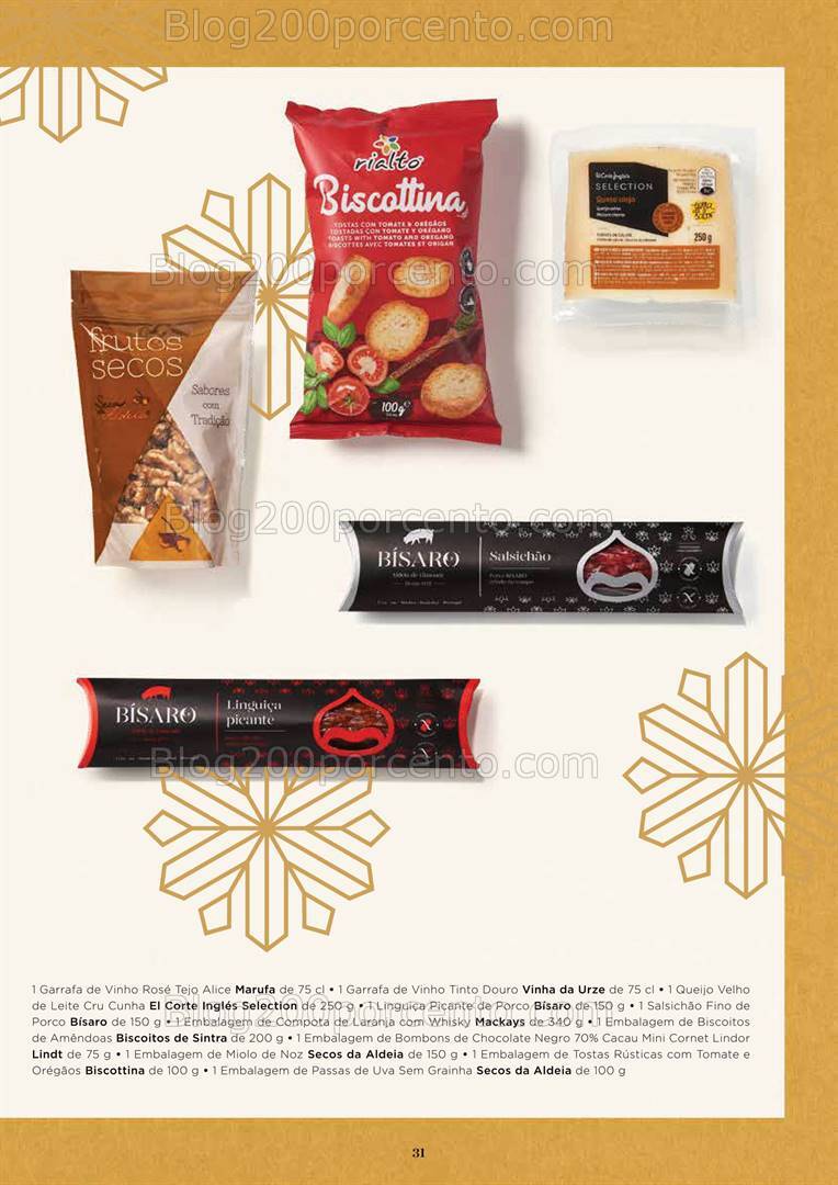 Antevisão Folheto EL CORTE INGLÉS Cabazes de Natal - 18 outubro a 24 dezembro