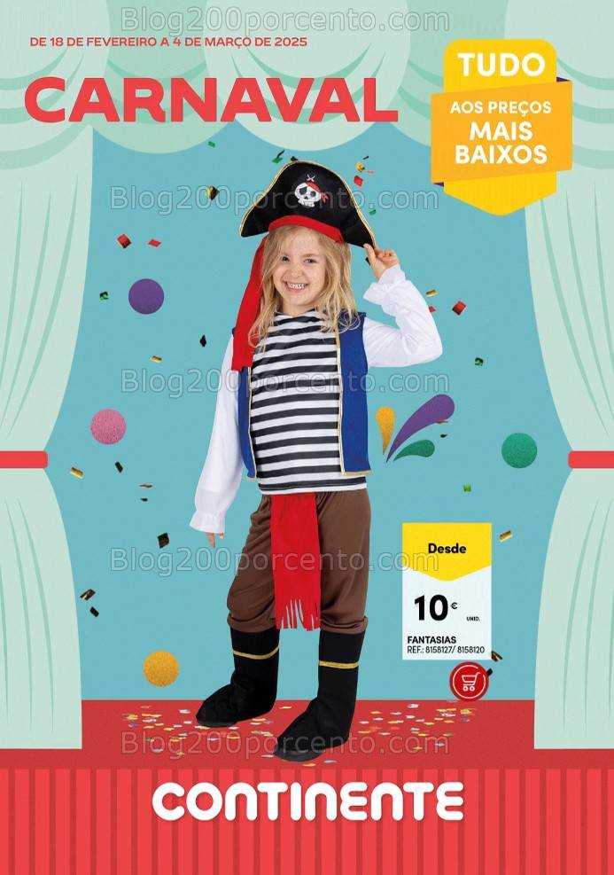 Antevisão Folheto CONTINENTE Carnaval Promoções de 18 fevereiro a 4 março