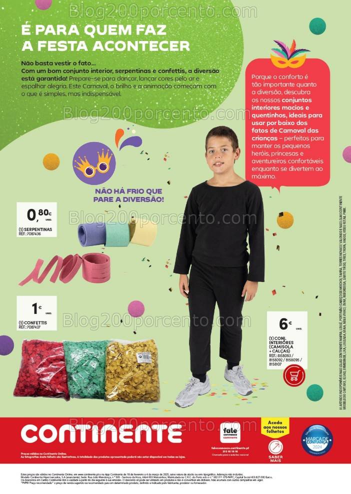 Antevisão Folheto CONTINENTE Carnaval Promoções de 18 fevereiro a 4 março