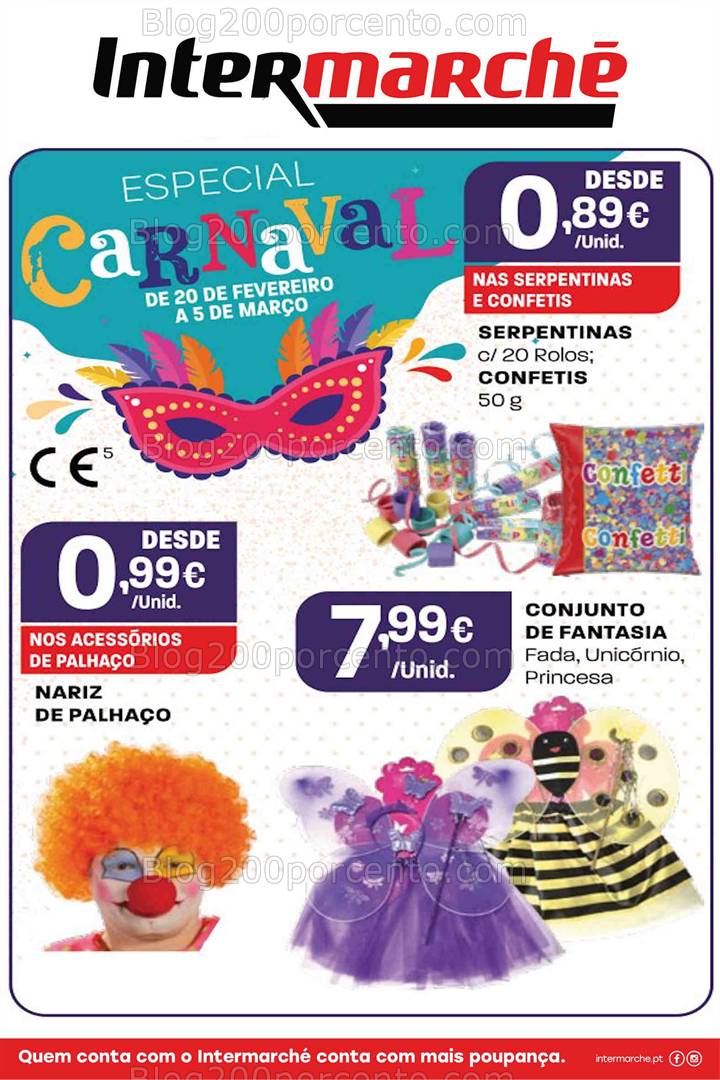 Antevisão Folheto INTERMARCHÉ Carnaval Promoções até 5 março