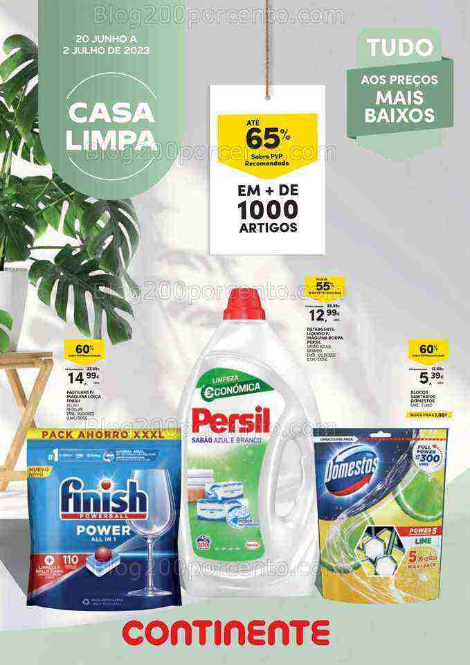 Antevisão Folheto CONTINENTE Casa Limpa Promoções de 20 junho a 2 julho