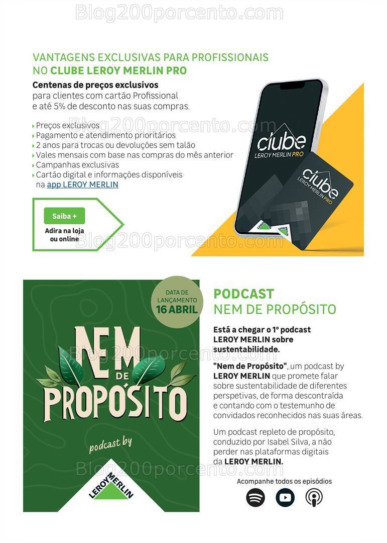 Antevisão LEROY MERLIN Promoções de 4 abril a 4 junho