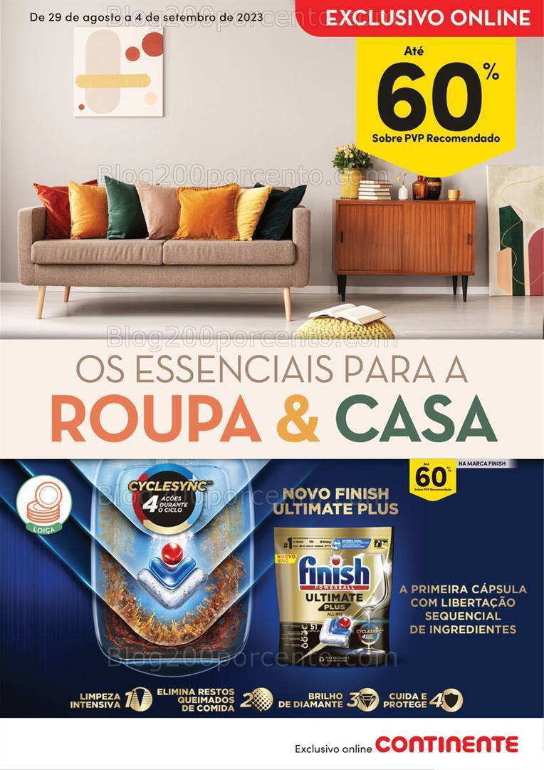 Antevisão Folheto CONTINENTE Limpeza Promoções de 29 agosto a 4 setembro