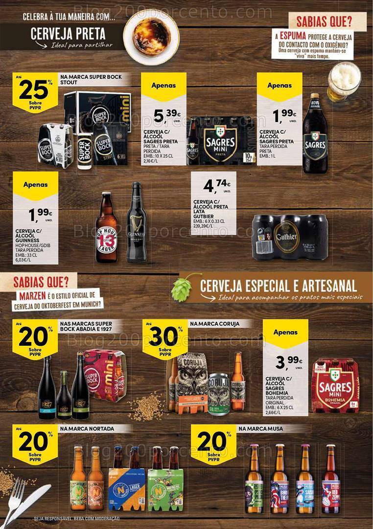 Antevisão Folheto CONTINENTE Cervejas Promoções de 26 setembro a 22 outubro