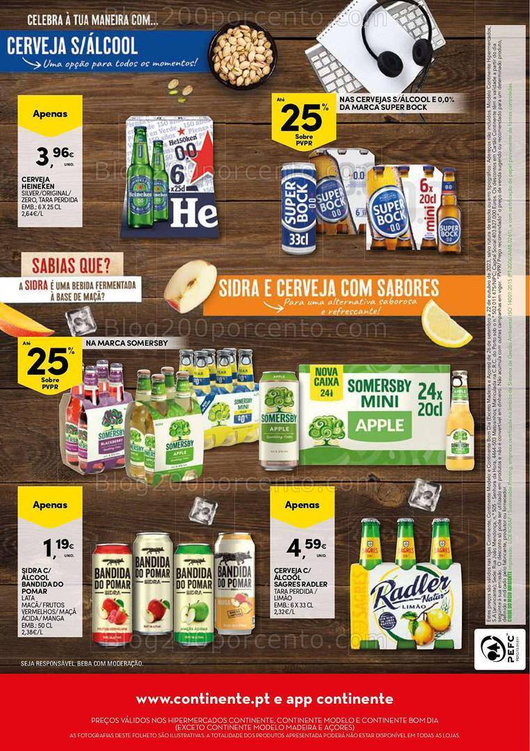 Antevisão Folheto CONTINENTE Cervejas Promoções de 26 setembro a 22 outubro
