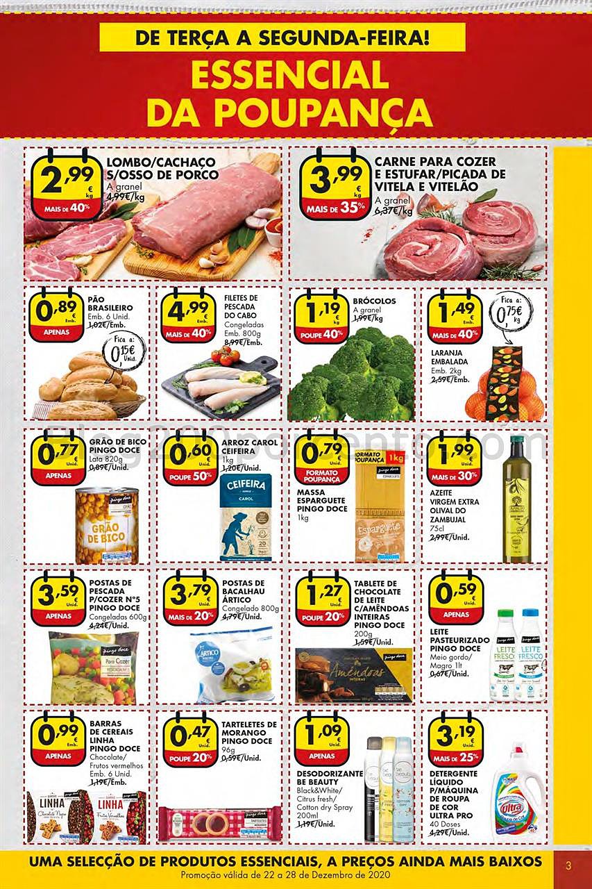 Antevisão Folheto PINGO DOCE Lojas Pequenas Promoções de 22 a 28 dezembro