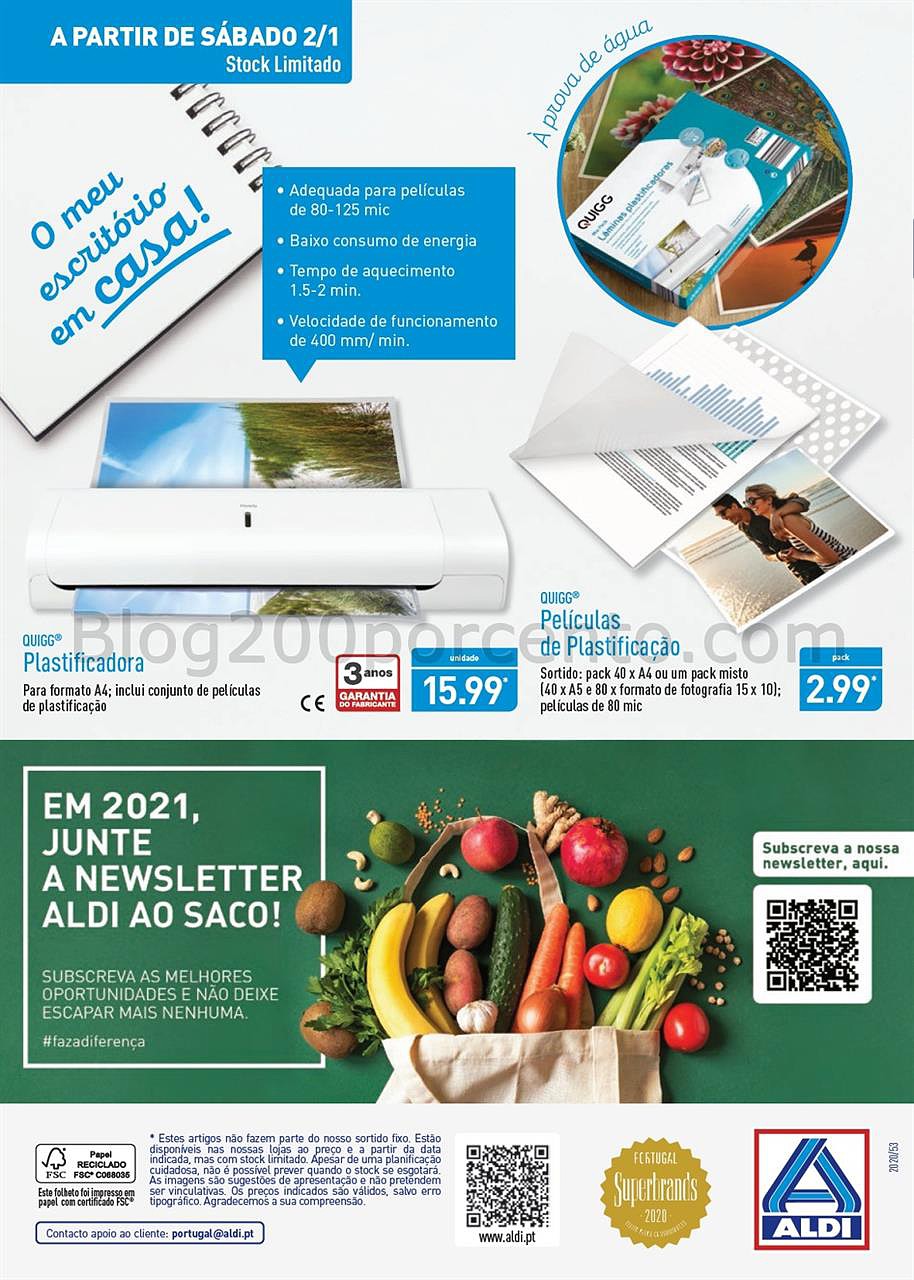 Antevisão Folheto ALDI Promoções de 28 a 5 janeiro