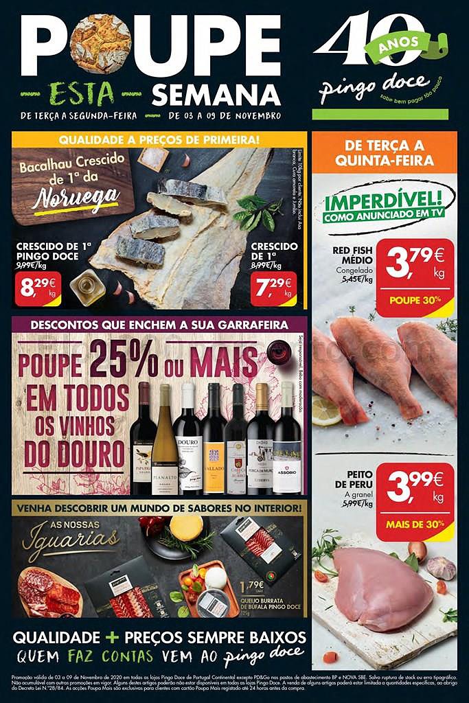 Antevisão Folheto PINGO DOCE Lojas Grandes Promoções de 3 a 9 novembro 