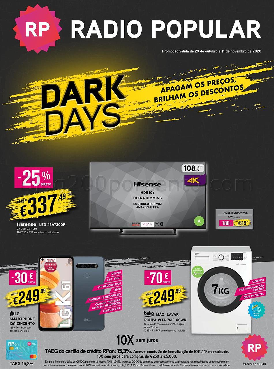 Antevisão Folheto RADIO POPULAR Dark Days Promoções de 29 outubro a 11 novembro p1.jpg