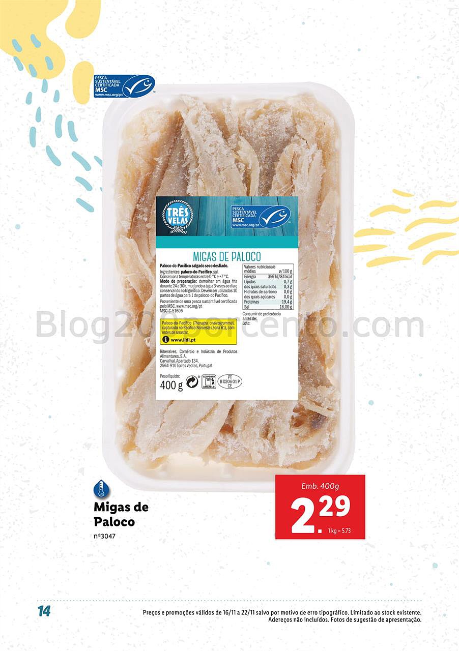 lidl 12 novembro peixe