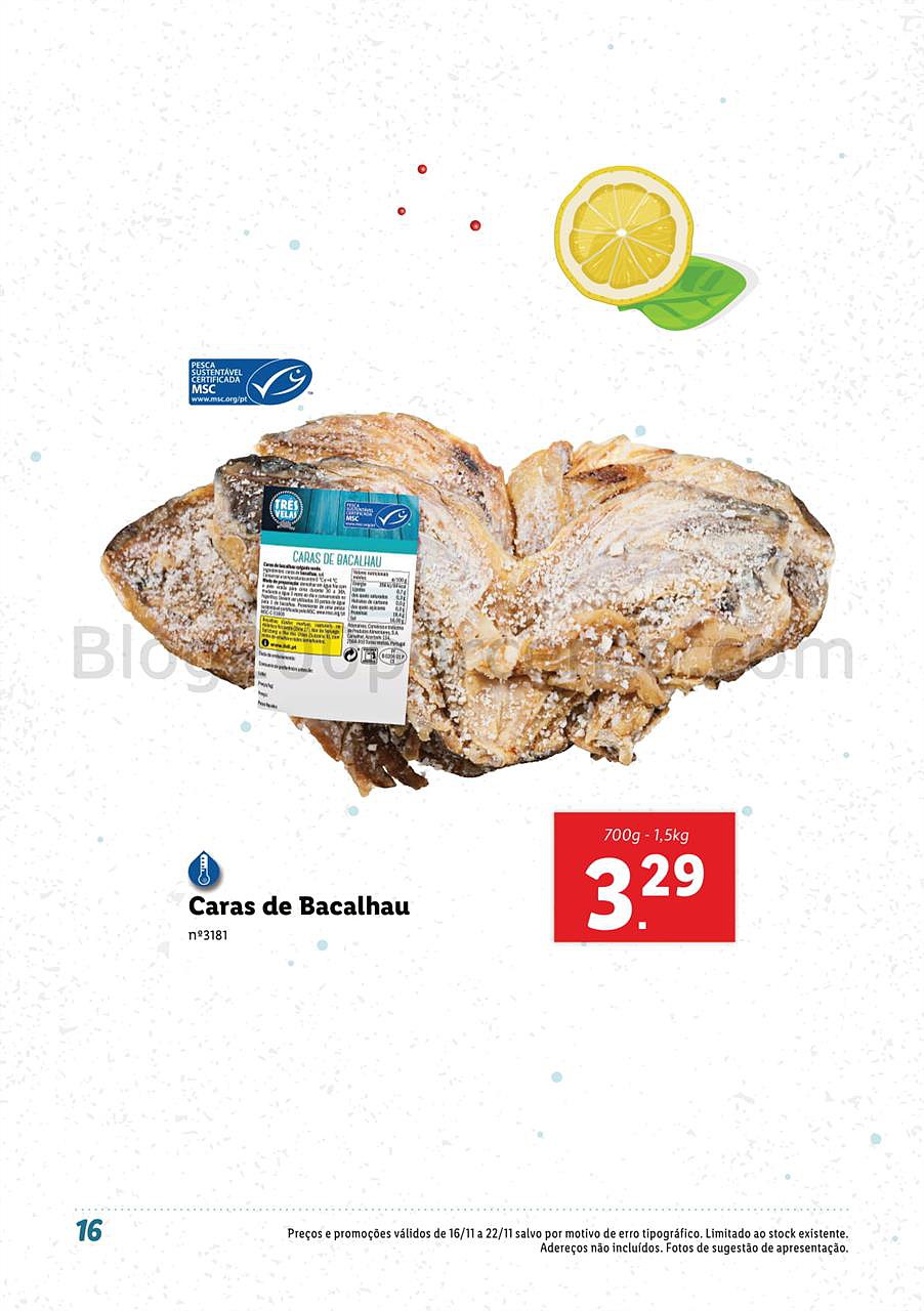 lidl 12 novembro peixe