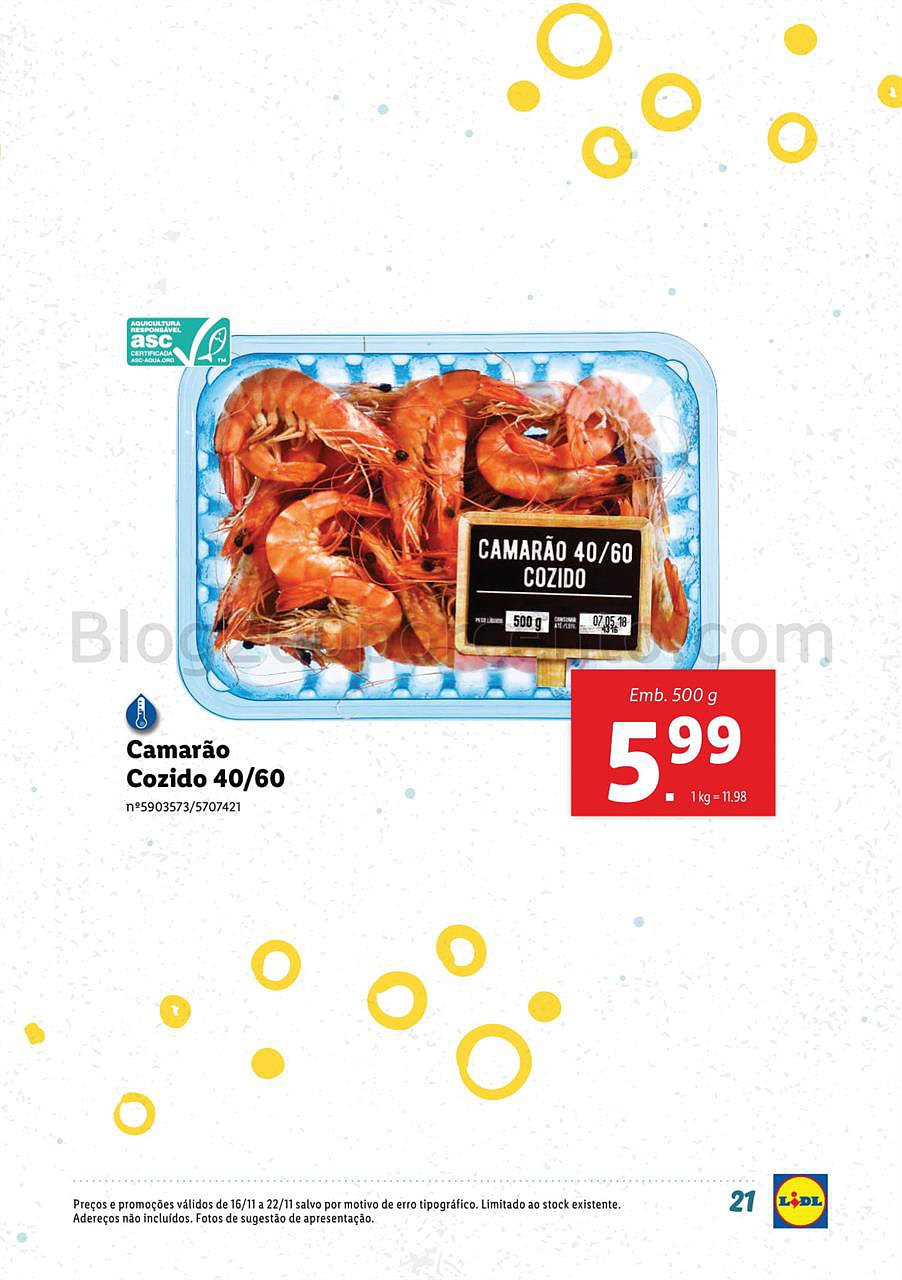 lidl 12 novembro peixe