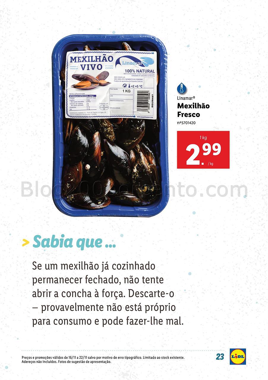 lidl 12 novembro peixe