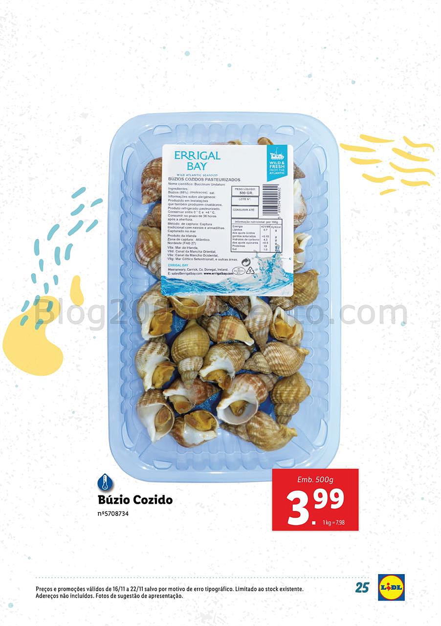 lidl 12 novembro peixe