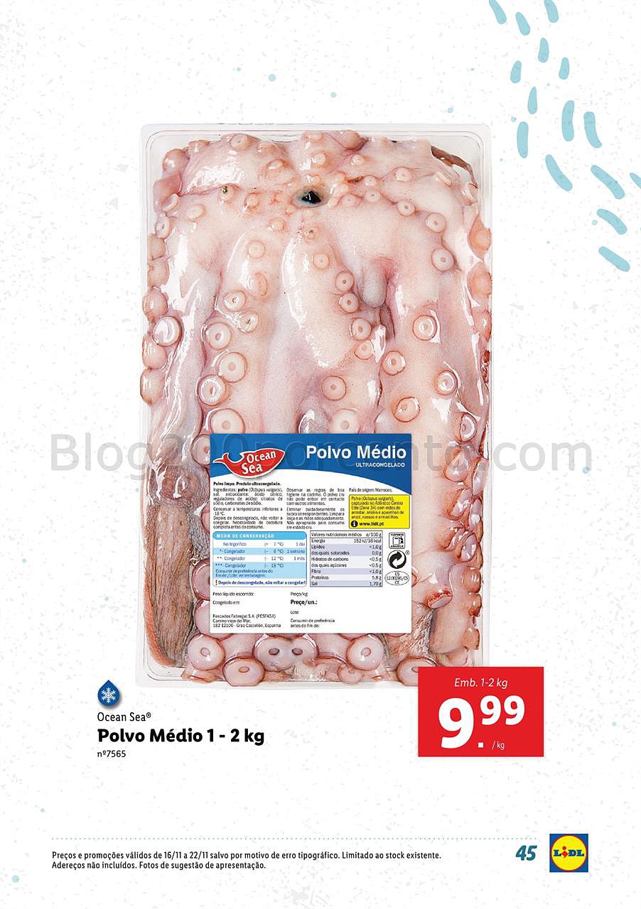 lidl 12 novembro peixe
