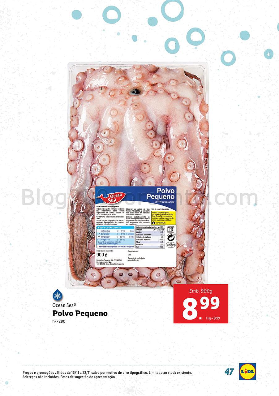 lidl 12 novembro peixe