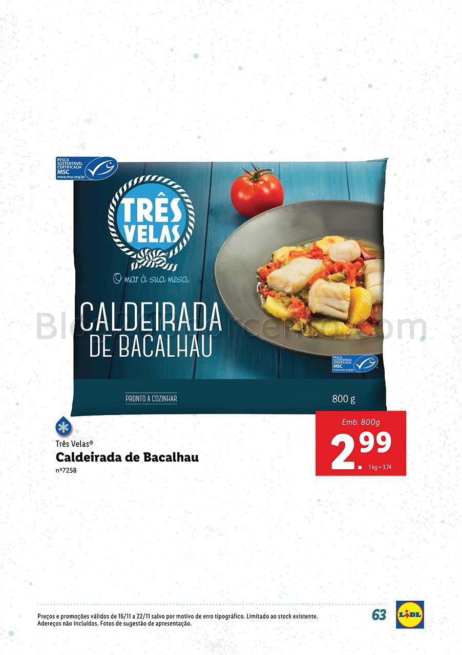 lidl 12 novembro peixe