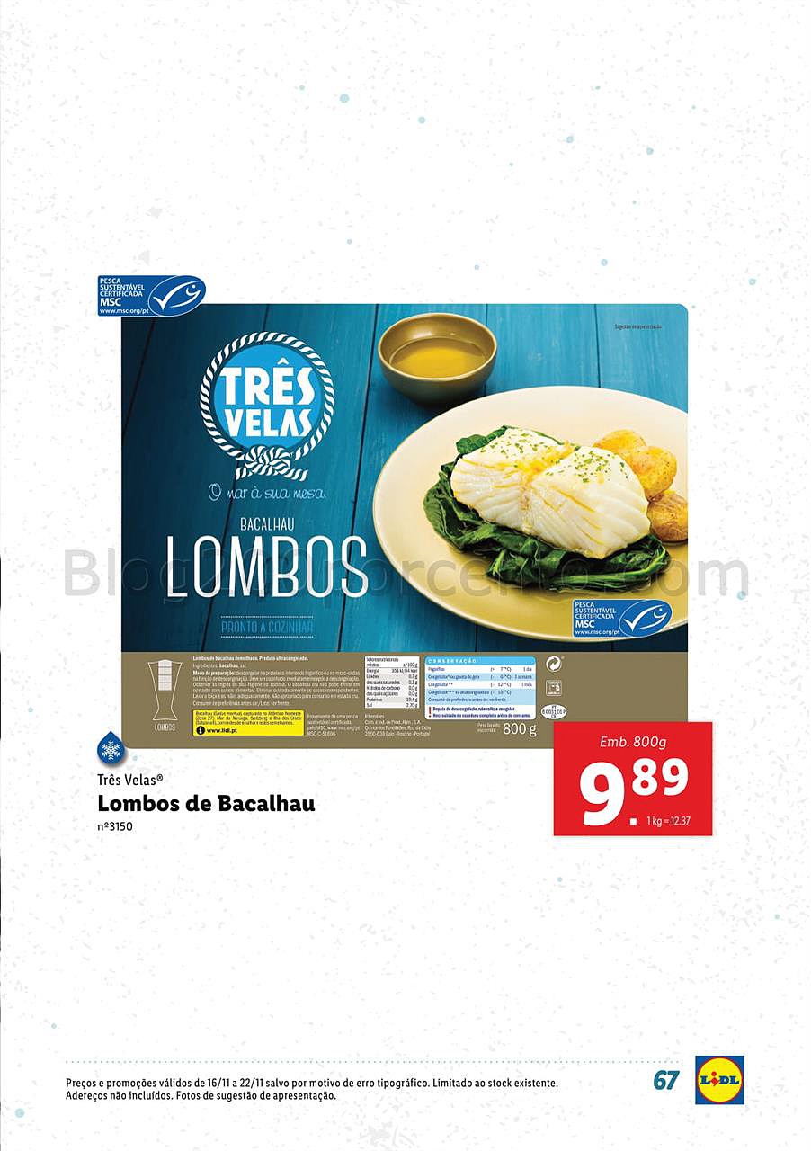 lidl 12 novembro peixe