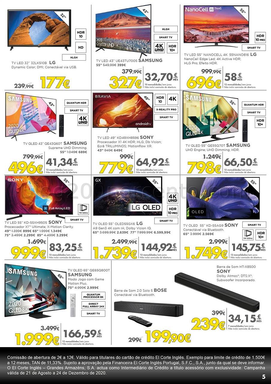 Antevisão Folheto EL CORTE INGLÉS Black Friday Tecnologia Promoções de 19 a 29 novembro