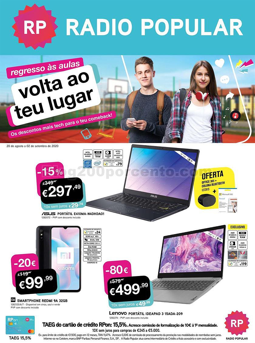 Folheto RADIO POPULAR Regresso às Aulas Promoções de 20 agosto a 2 setembro p1.jpg