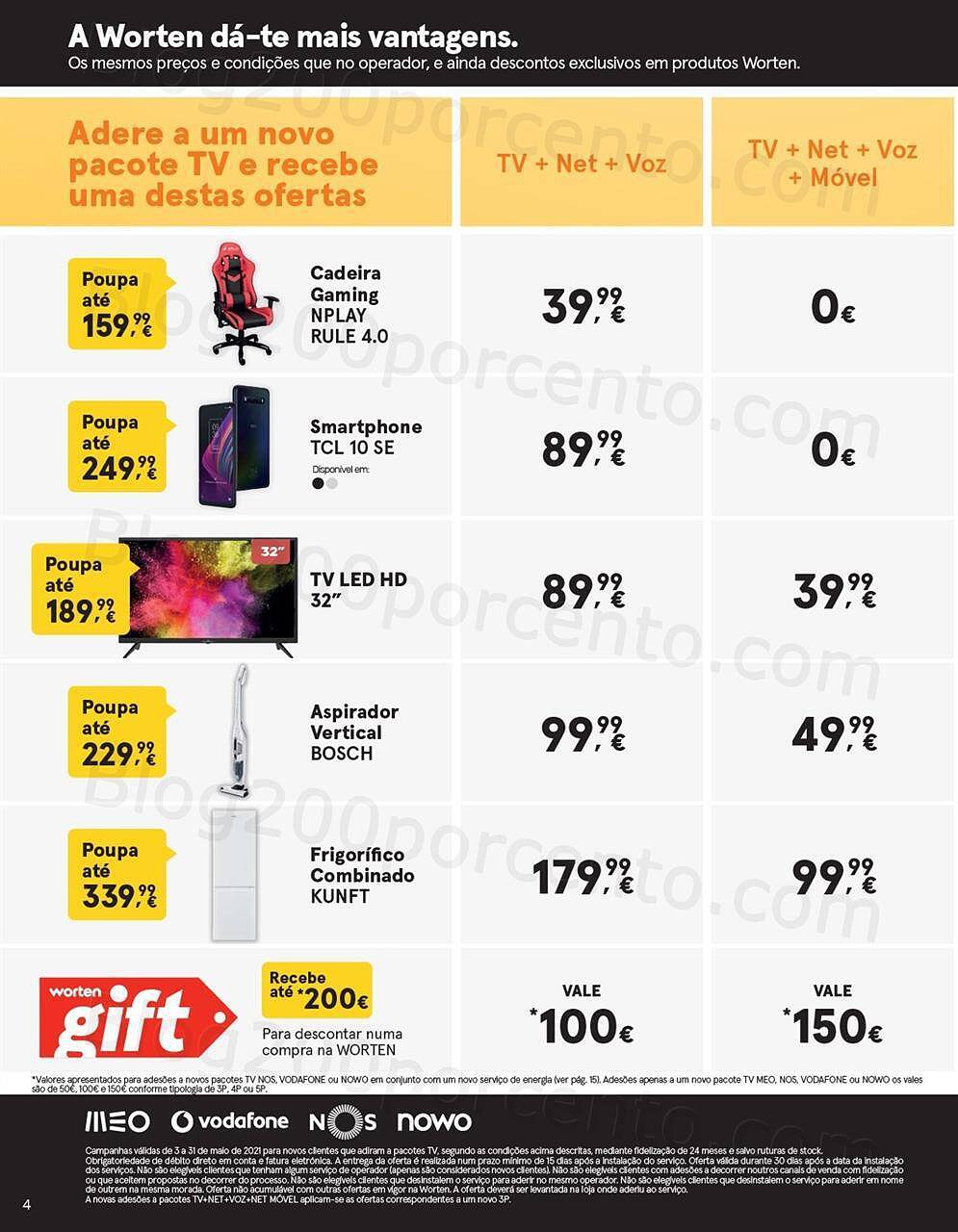 Antevisão Folheto WORTEN Mobile Promoções de 3 a 31 maio