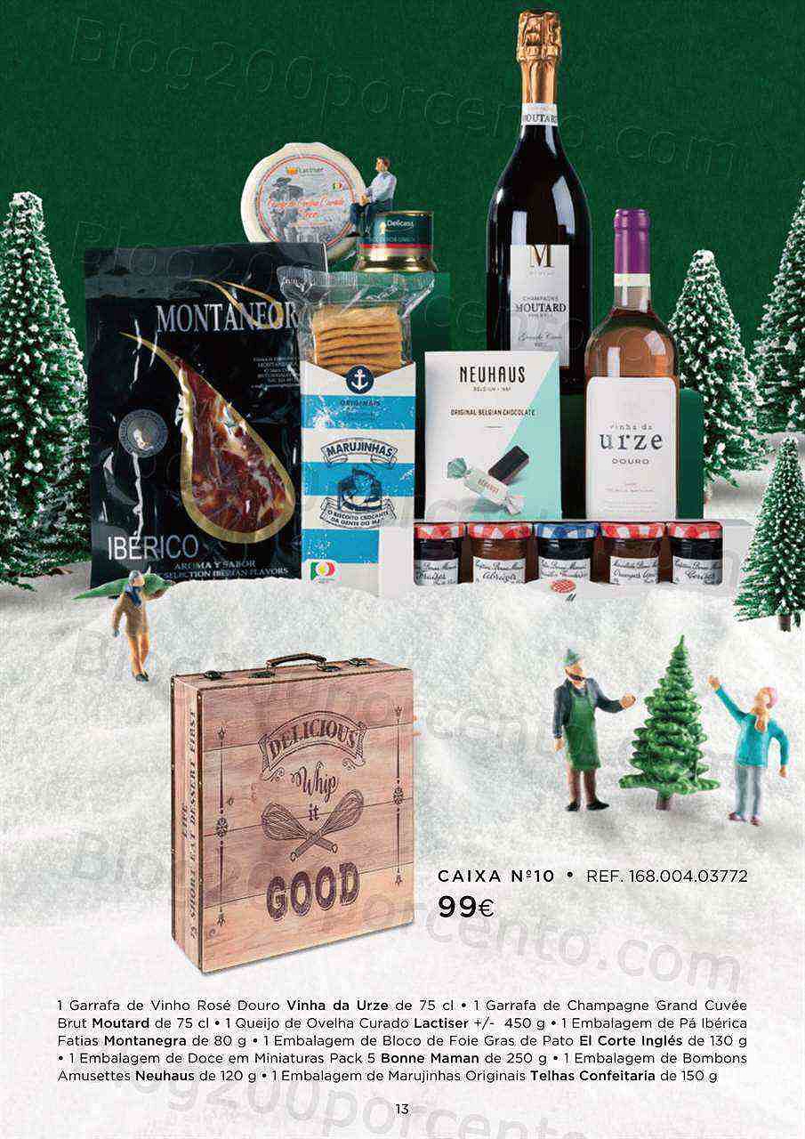 Antevisão Folheto EL CORTE INGLÉS Cabazes de Natal Promoções até 24 dezembro