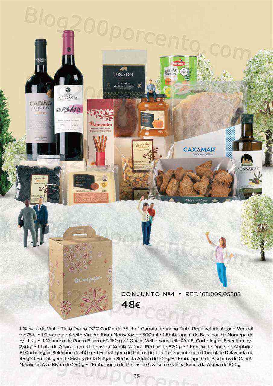 Antevisão Folheto EL CORTE INGLÉS Cabazes de Natal Promoções até 24 dezembro