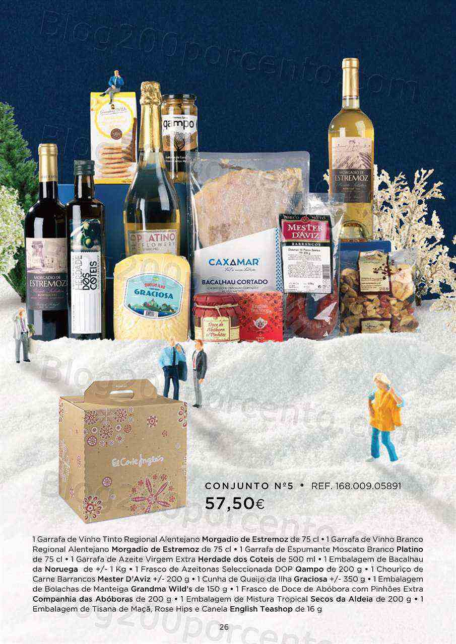 Antevisão Folheto EL CORTE INGLÉS Cabazes de Natal Promoções até 24 dezembro