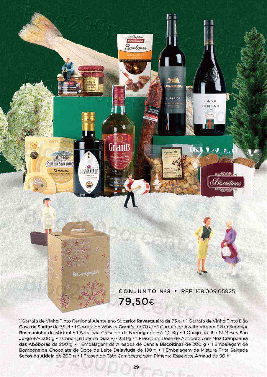 Antevisão Folheto EL CORTE INGLÉS Cabazes de Natal Promoções até 24 dezembro