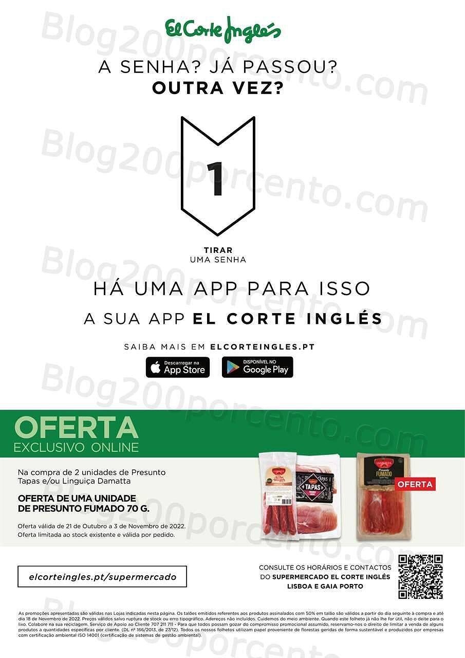 Antevisão Folheto EL CORTE INGLÉS Promoções de 21 outubro a 3 novembro