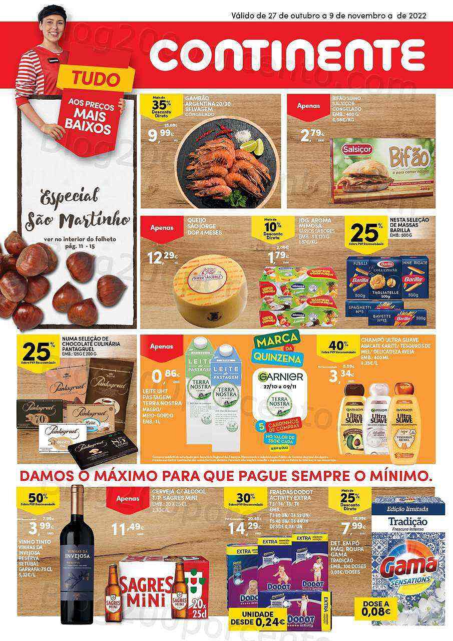 Antevisão Folheto CONTINENTE Açores Promoções de 27 outubro a 9 novembro