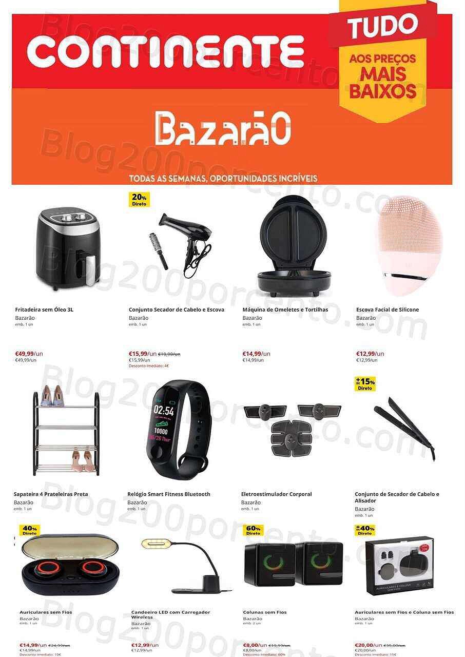Antevisão Folheto CONTINENTE Bazarão Promoções de 18 a 24 outubro