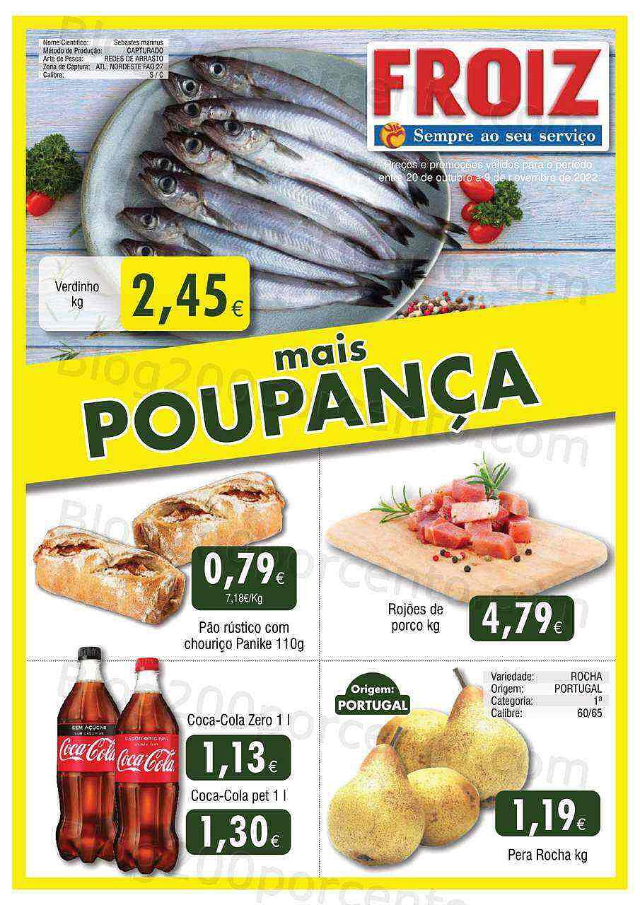 Antevisão Folheto FROIZ Promoções de 20 outubro a 9 novembro