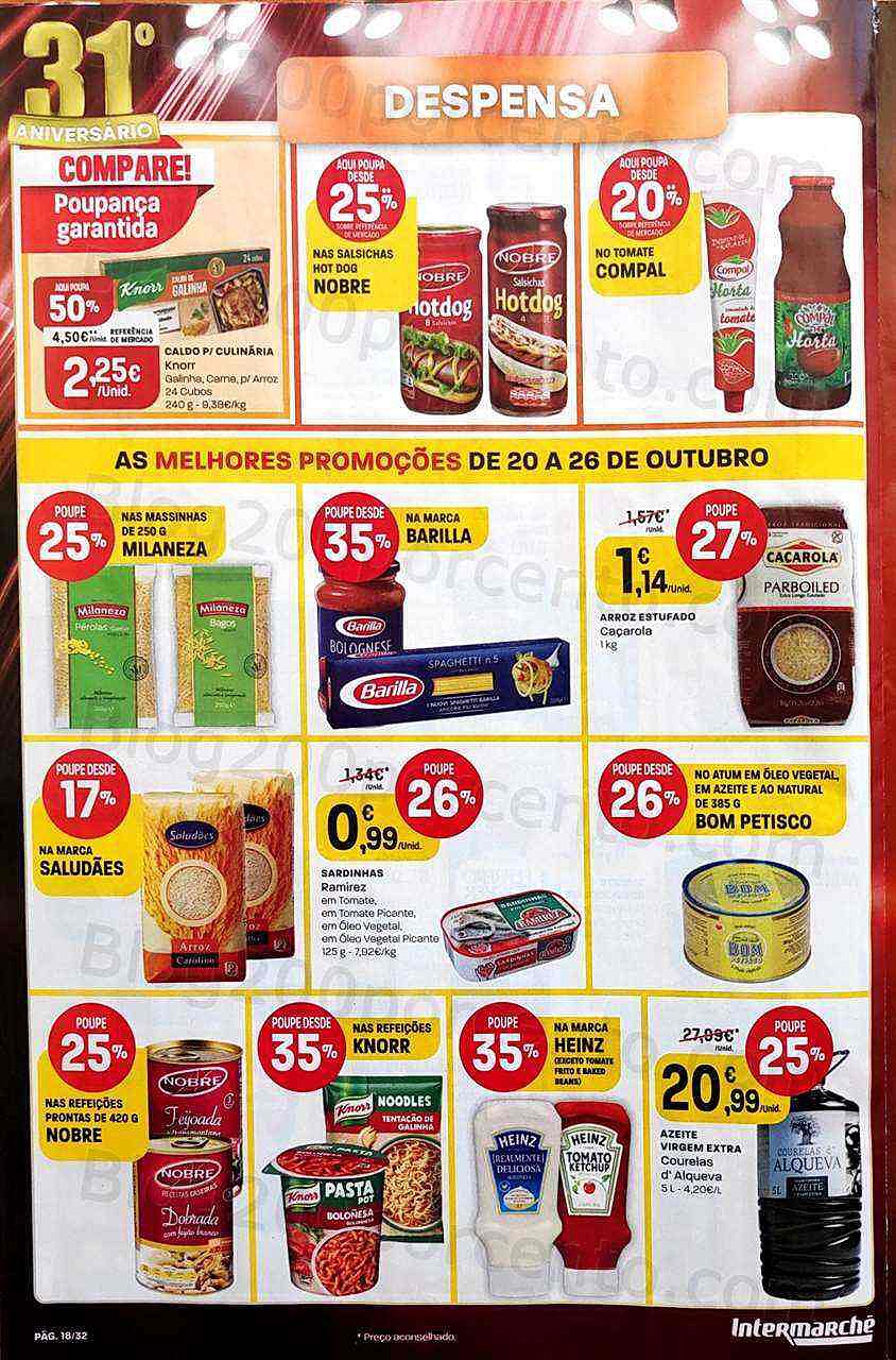 Antevisão Folheto INTERMARCHÉ Promoções de 20 a 26 outubro