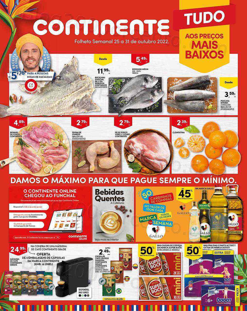 Antevisão Folheto CONTINENTE Madeira Promoções de 25 a 31 outubro