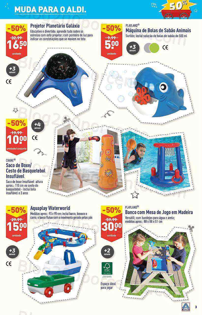 Antevisão Folheto ALDI Extra Especial Saldos em Brinquedos Promoções de 26 outubro a 1 novembro