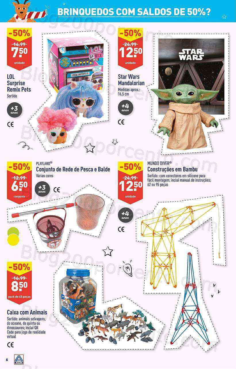 Antevisão Folheto ALDI Extra Especial Saldos em Brinquedos Promoções de 26 outubro a 1 novembro