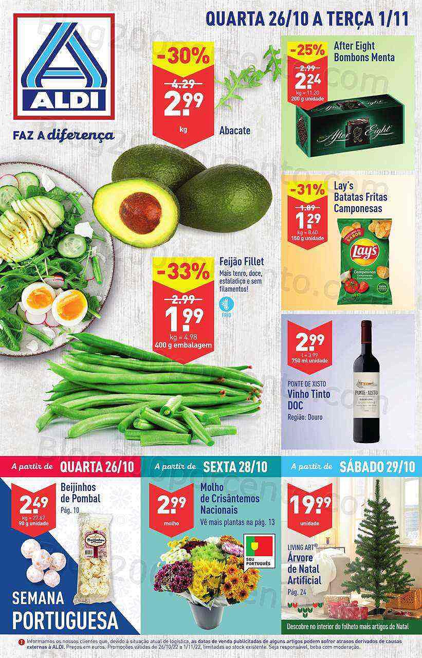Antevisão Folheto ALDI Promoções de 26 outubro a 1 novembro