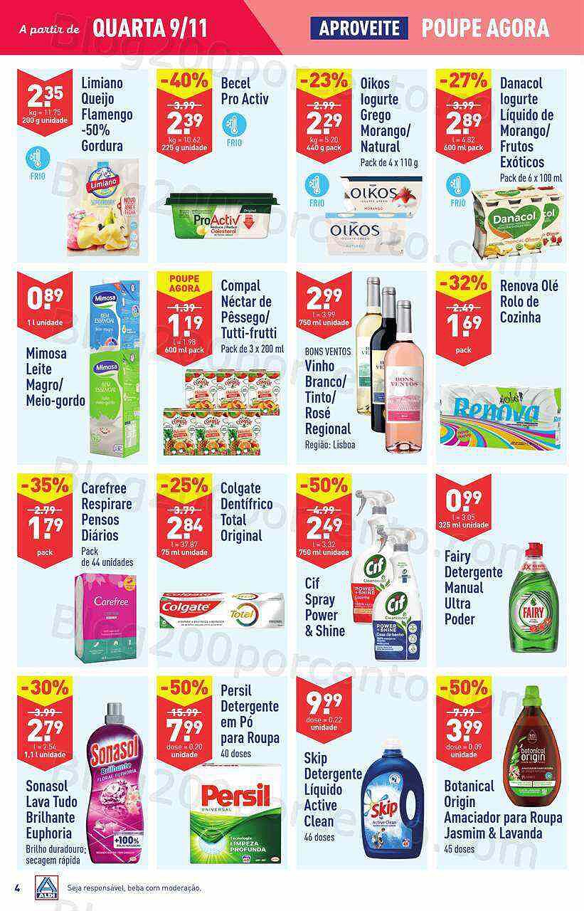 Antevisão Folheto ALDI Promoções de 9 a 15 novembro