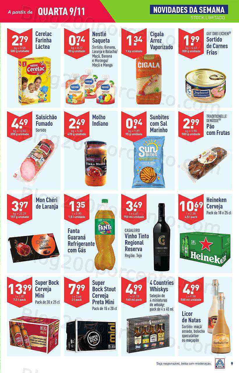 Antevisão Folheto ALDI Promoções de 9 a 15 novembro