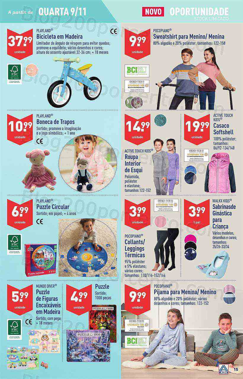 Antevisão Folheto ALDI Promoções de 9 a 15 novembro