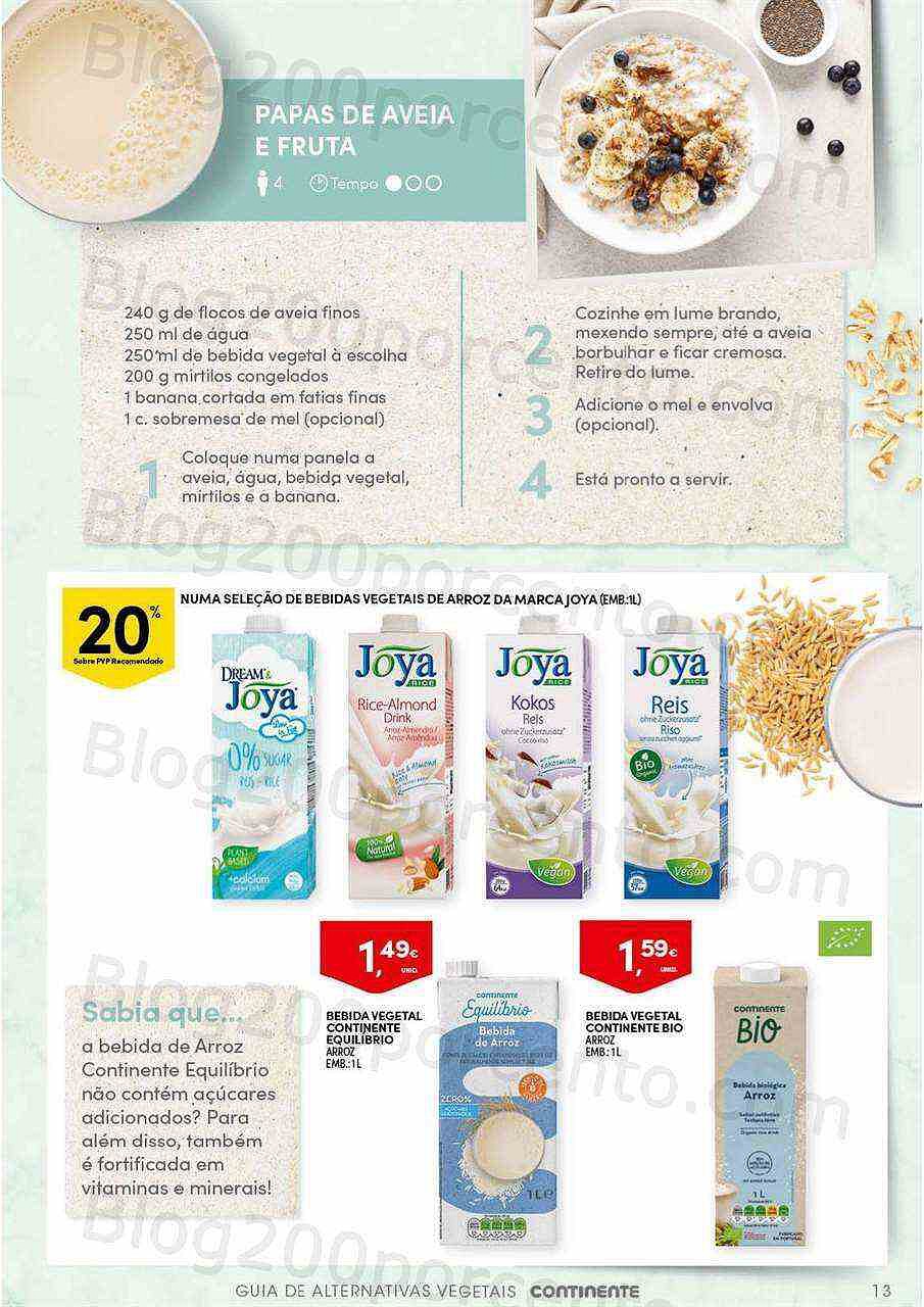 Antevisão Folheto CONTINENTE Alternativas Vegetais Promoções de 25 outubro a 13 novembro