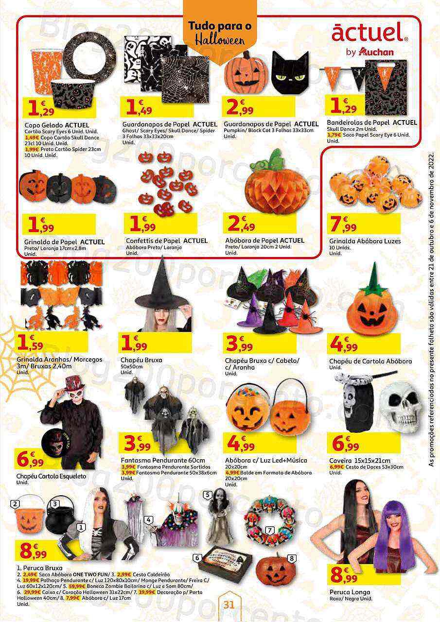 Antevisão Folheto AUCHAN Halloween Promoções de 21 outubro a 6 novembro