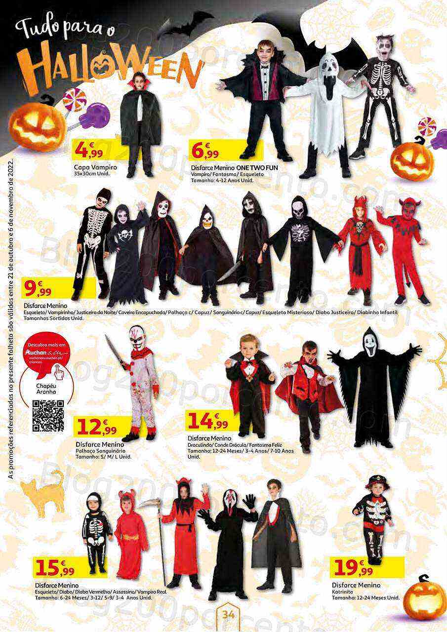 Antevisão Folheto AUCHAN Halloween Promoções de 21 outubro a 6 novembro