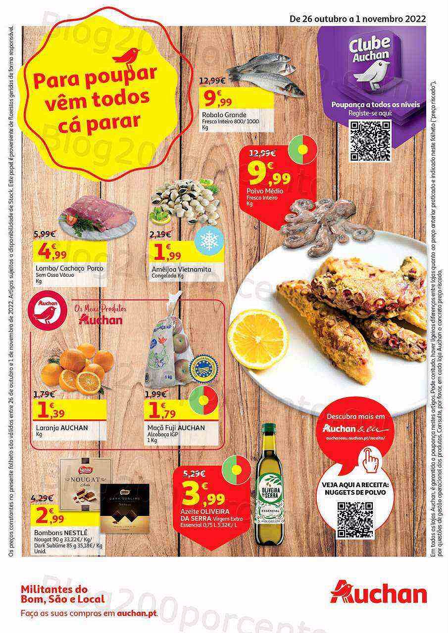 Antevisão Folheto AUCHAN Promoções de 26 outubro a 1 novembro