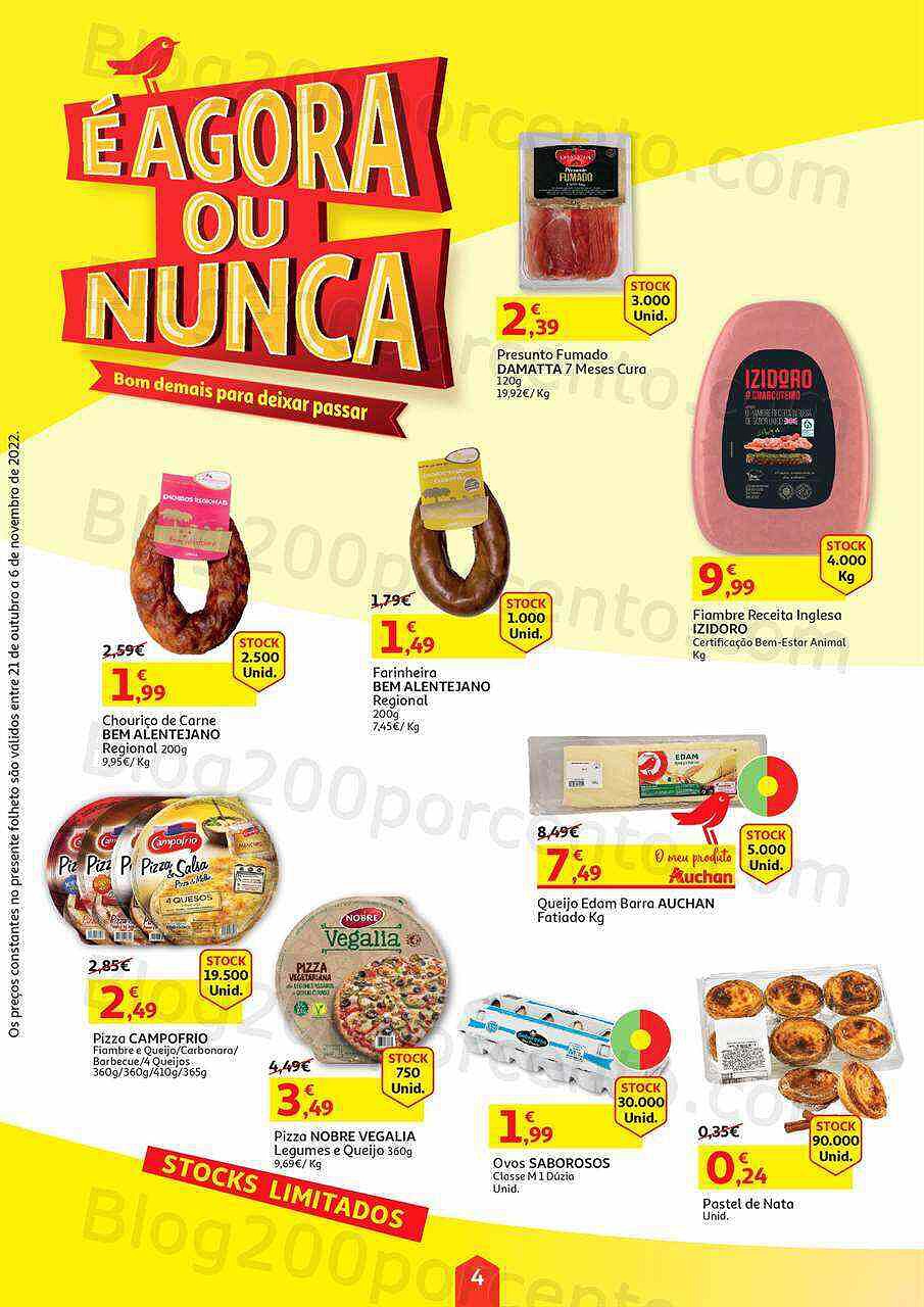 Antevisão Folheto AUCHAN Agora ou Nunca Promoções de 21 outubro a 6 novembro