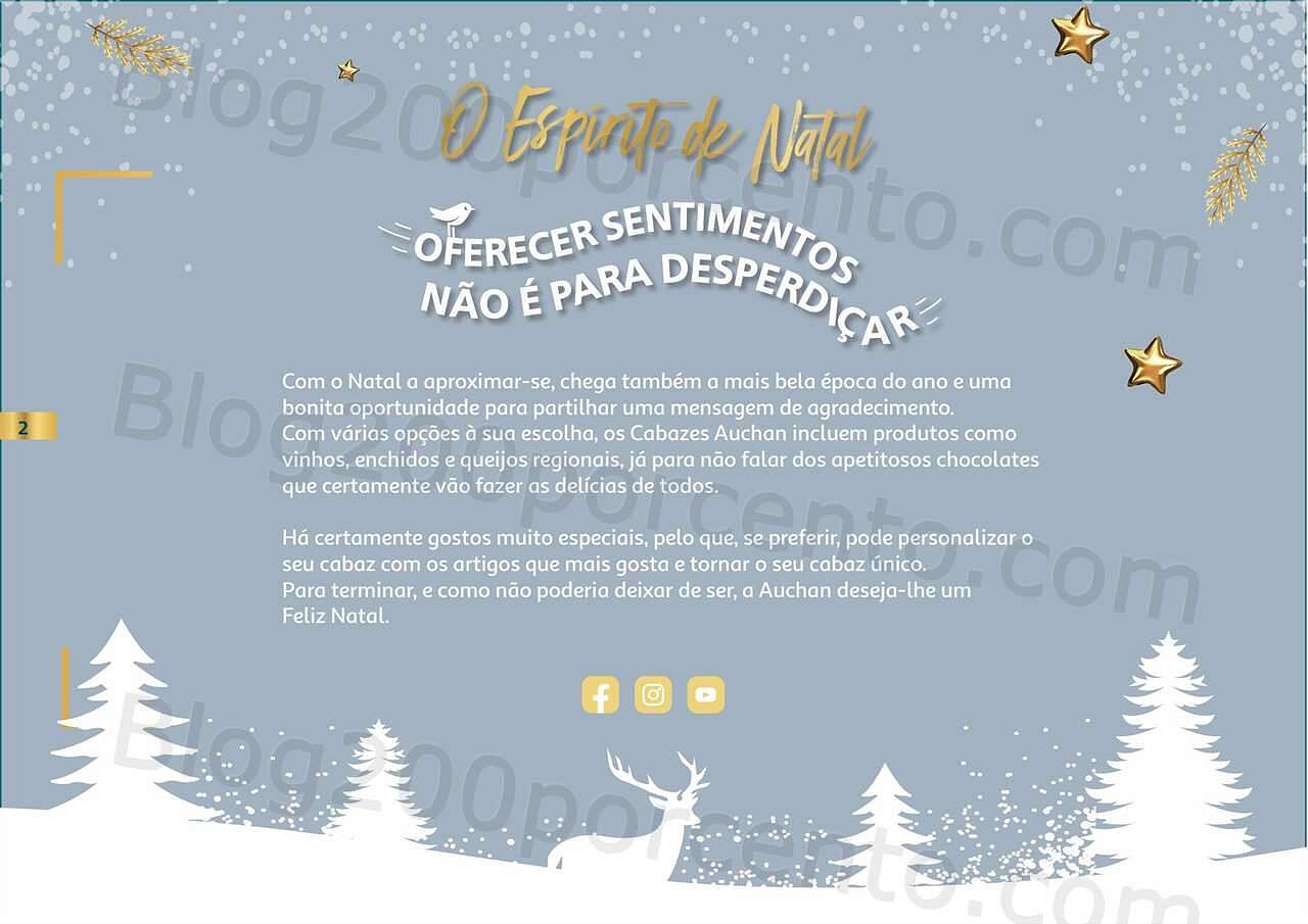 Antevisão Folheto AUCHAN Cabazes de Natal Promoções de 3 novembro a 24 dezembro