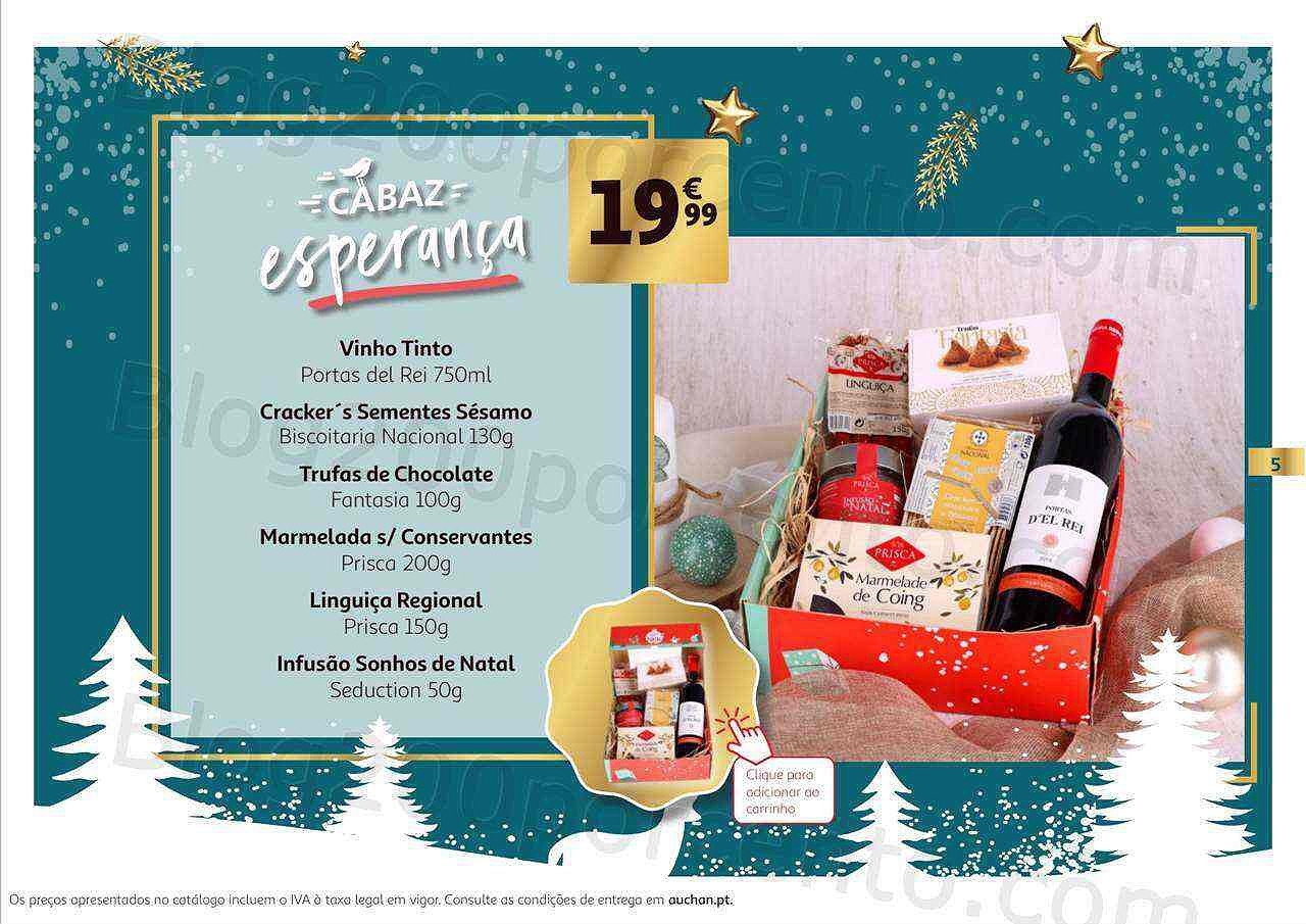 Antevisão Folheto AUCHAN Cabazes de Natal Promoções de 3 novembro a 24 dezembro