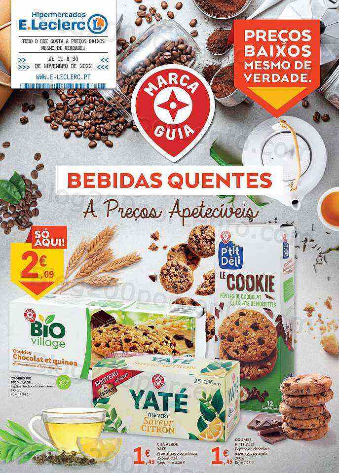 Antevisão Folheto E-LECLERC Bebidas Quentes Promoções de 1 a 30 novembro