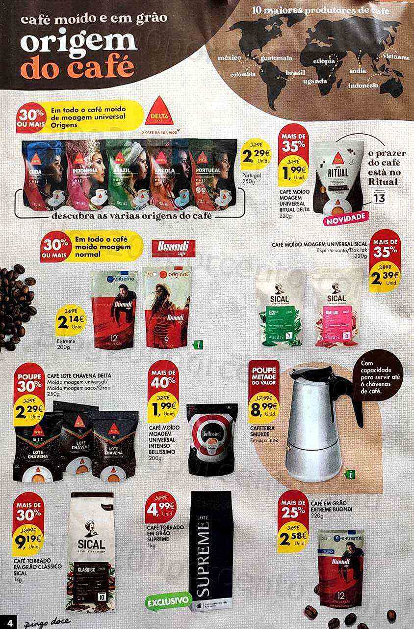 Antevisão Folheto PINGO DOCE Bebidas Quentes Promoções de 18 a 31 outubro
